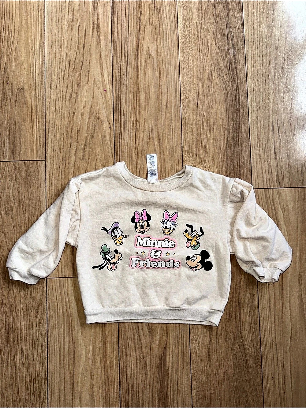 Disney Mickey and Friends Sweatshirt Cream 3T